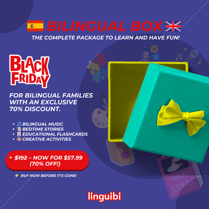 🎁 Black Friday Box - Il Megapack Definitivo per Famiglie Bilingue Tutto il meglio di Linguibi con uno sconto esclusivo del 70%!