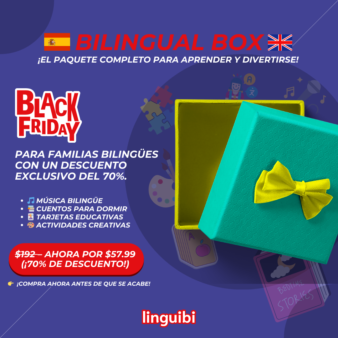 🎁 Black Friday Box - Il Megapack Definitivo per Famiglie Bilingue Tutto il meglio di Linguibi con uno sconto esclusivo del 70%!